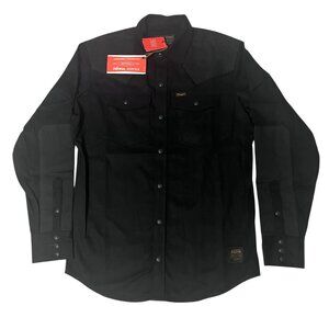 Filson x Wrangler Men's  Adventure Wester Denim Shirt Black Size Small New W TAG